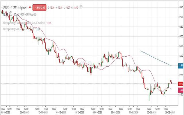 حركة أداء سهم الشركة الوطنية لتصنيع وسبك المعادن "معدنية"