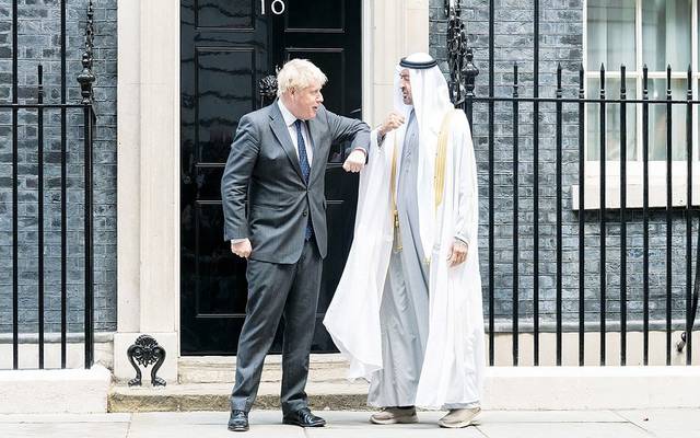 محمد بن زايد ورئيس وزراء بريطانيا يبحثان تداعيات أزمة أوكرانيا وملف أمن الطاقة