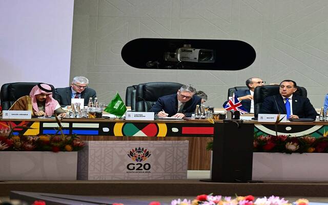 الدكتور مصطفى مدبولي رئيس مجلس الوزراء المصري في فعاليات الجلسة الافتتاحية لقمة مجموعة العشرين (G20) لعام  2025