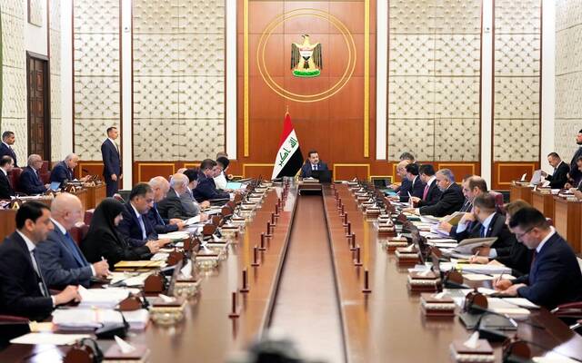 جانب من اجتماع مجلس الوزراء العراقي