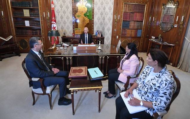 جانب من اجتماع الرئيس التونسي قيس سعيد