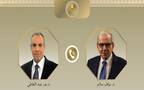 بدر عبد العاطي وزير الخارجية والتعاون الدولي والمصريين بالخارج مع الدكتور نواف سلام رئيس مجلس الوزراء اللبناني