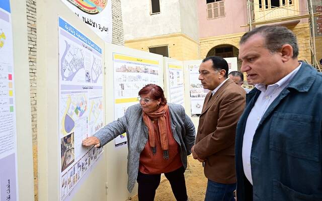 الدكتور مصطفى مدبولي، رئيس مجلس الوزراء المصري يتفقد أعمال إعادة إحياء منطقة "درب اللبانة"