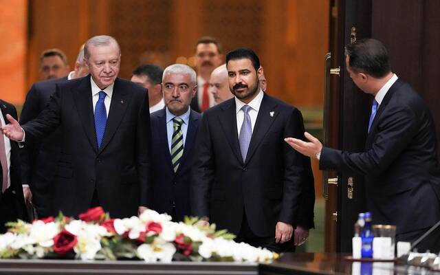 مجلس الوزراء العراقي علي فالح الزيدي مع الرئيس التركي رجب طيب أردوغان