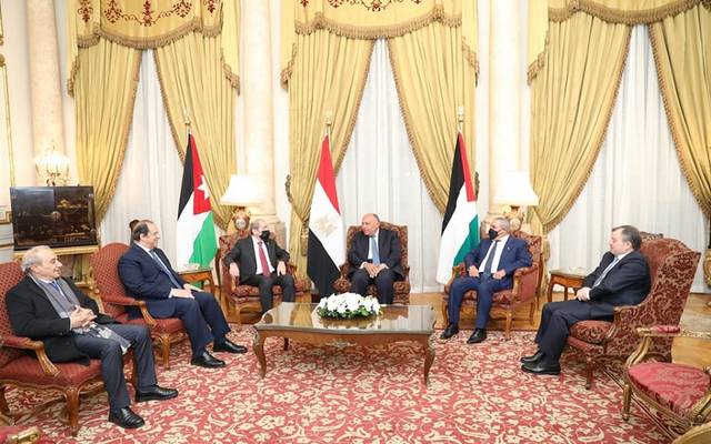 خلال اجتماع حضره وزراء خارجية ورؤساء أجهزة مخابرات مصر والأردن وفلسطين