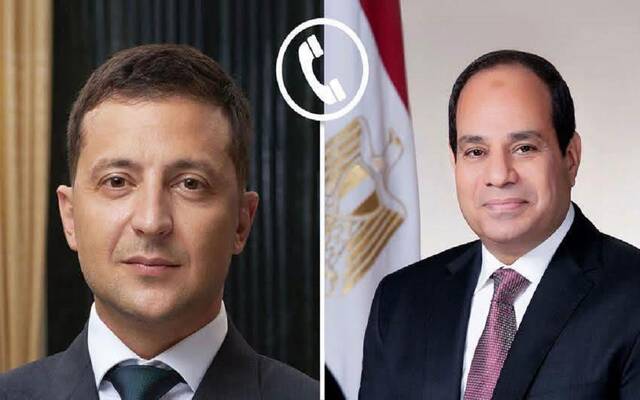 الرئيس المصري عبدالفتاح السيسي والرئيس الأوكراني فولوديمير زيلينسكي