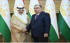 رئيس جمهورية طاجيكستان إمام علي رحمون ورئيس البنك الإسلامي للتنمية محمد الجاسر