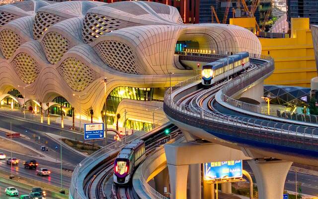قطارات تابعة لشبكة مترو الرياض - أرشيفية