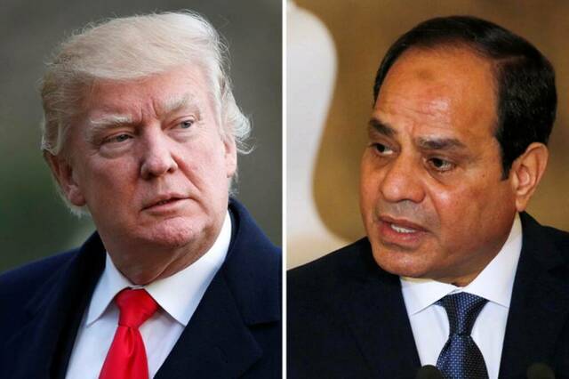 الرئيس عبد الفتاح السيسي والرئيس الأمريكي دونالد ترامب