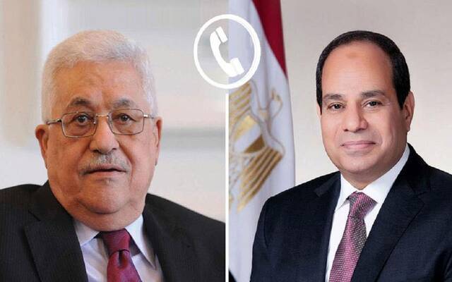 السيسي وعباس يبحثان تطورات غزة ويؤكدان رفض تهجير الفلسطينيين