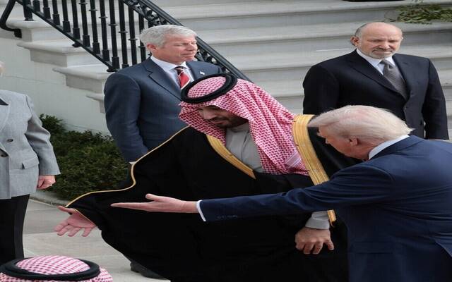 الأمير محمد بن سلمان بن عبدالعزيز آل سعود ولي العهد والرئيس الأمريكي دونالد ترامب