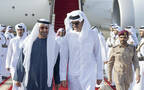 أمير قطر يستقبل الشيخ محمد بن زايد