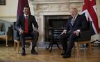 أمير قطر مع رئيس وزراء بريطانيا