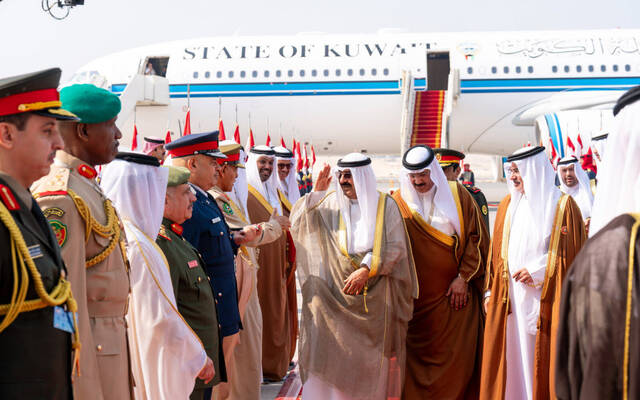 خلال استقبال أمير دولة الكويت