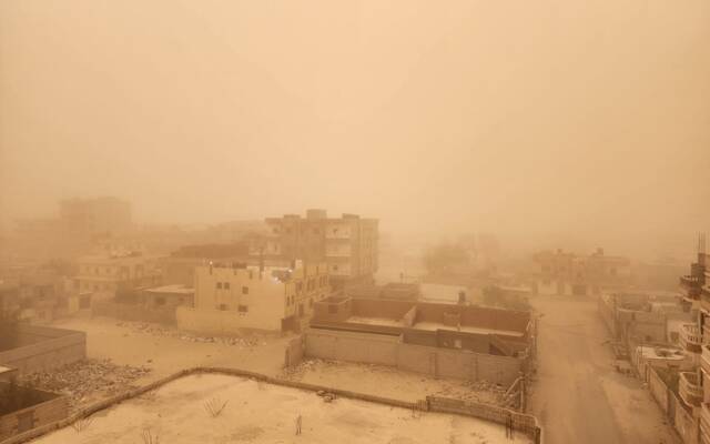 عواصف ترابية في شمال سيناء