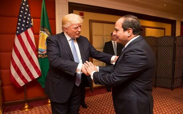 الرئيس الأمريكي دونالد ترامب ونظيره المصري عبدالفتاح السيسي