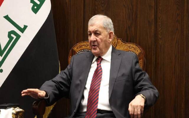 الرئيس العراقي يؤكد ضرورة ترسيخ الاستقرار في البلاد لتجاوز التحديات