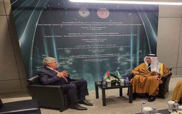 وزير النقل الأردني الدكتور نضال القطامين مع وزير النقل السعودي صالح بن ناصر الجاسر