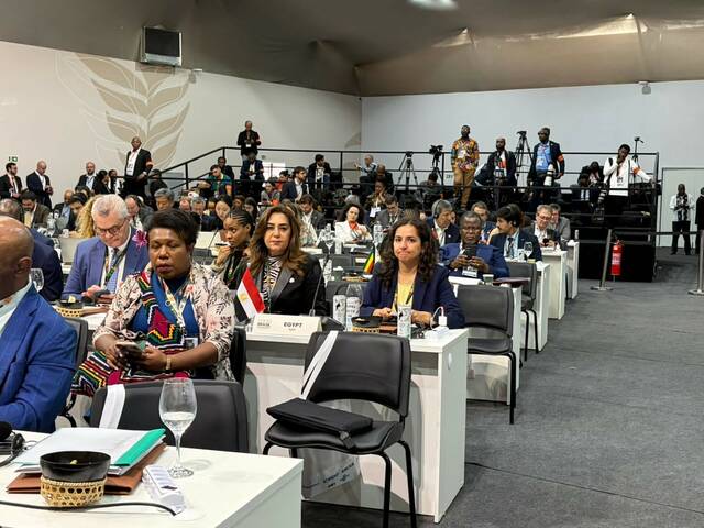 جانب من مشاركة الوزيرة