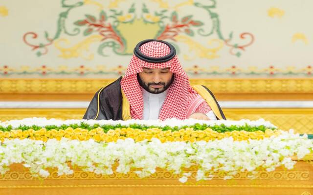 الأمير محمد بن سلمان بن عبدالعزيز آل سعود، يرأس اجتماع مجلس الوزراء في الرياض