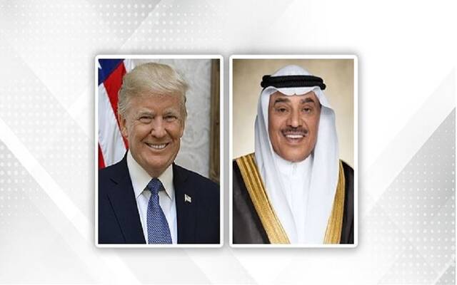 الشيخ صباح خالد الحمد الصباح ولي عهد الكويت و دونالد ترامب رئيس الولايات المتحدة الأمريكية