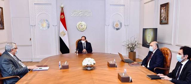 جانب من اجتماع الرئيس عبد الفتاح السيسي
