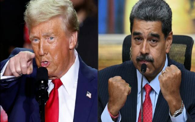 الرئيس الأمريكي دونالد ترامب والرئيس نيكولاس مادورو