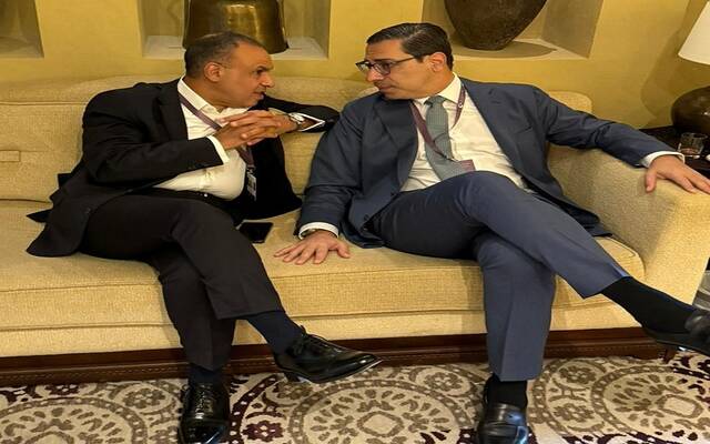 بدر عبدالعاطي وزير الخارجية والهجرة المصري ونظيره القبرصي كونستانتينوس كومبوس