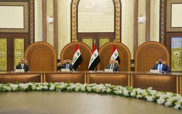رئيس مجلس الوزراء، علي فالح الزيدي، يترأس الاجتماع الدوري لائتلاف إدارة الدولة في القصر الحكومي