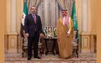 وزير الخارجية  الأمير فيصل بن فرحان بن عبدالله و وزير الخارجية والمغتربين السوري أسعد الشيباني