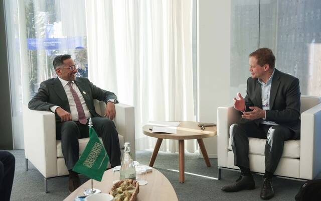 جانب من لقاءات وزير الصناعة والثروة المعدنية السعودي مع قادة شركات عالمية كبرى على هامش منتدى دافوس