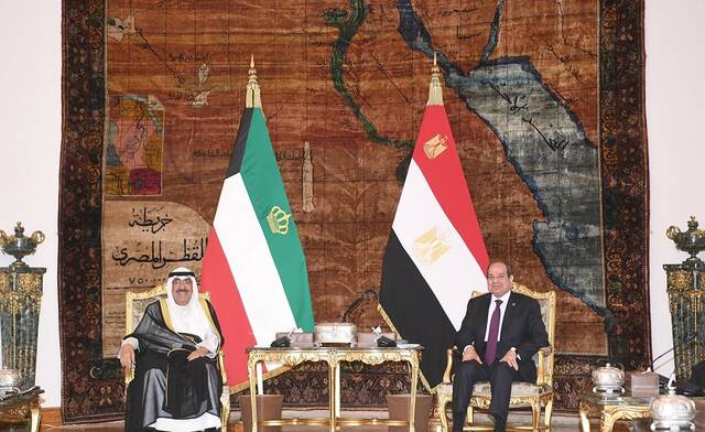 السيسي وأمير الكويت يترأسان جلسة مباحثات لبحث تعزيز التعاون والتطورات الإقليمية