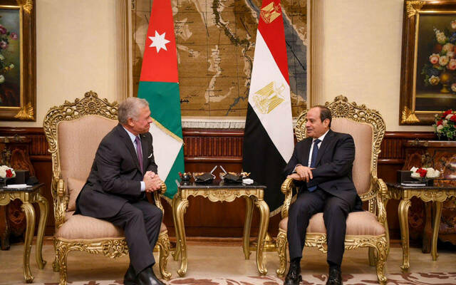 الرئيس السيسي والملك عبدالله عاهل الأردن - أرشيفية