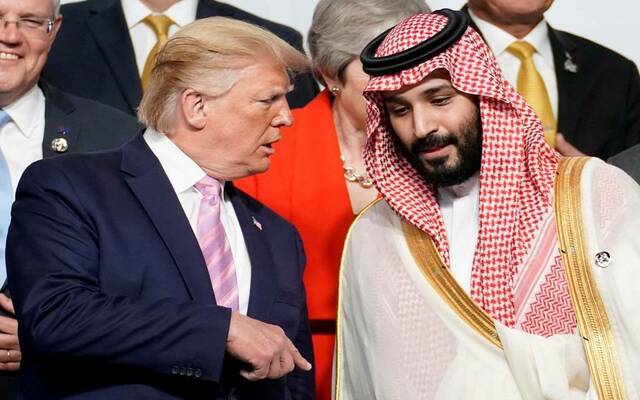 ولي العهد ورئيس مجلس الوزراء الأمير محمد بن سلمان والرئيس الأمريكي دونالد ترامب