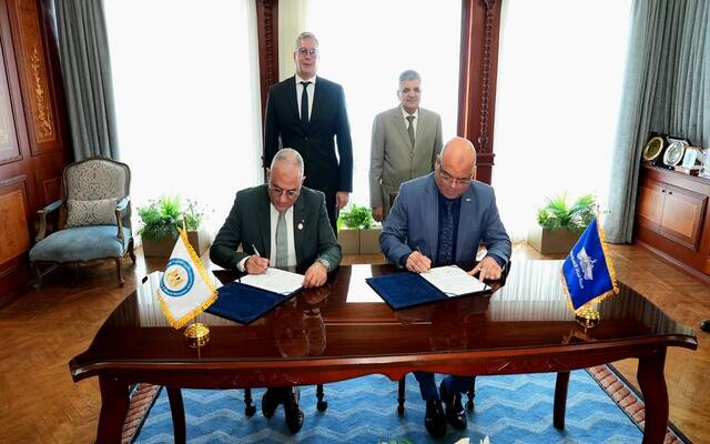 كريم بدوي وزير البترول وأسامة ربيع رئيس هيئة قناة السويس