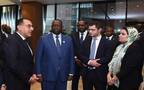الرئيس السنغالي ماكى سال مع ممثلى الشركات المصرية