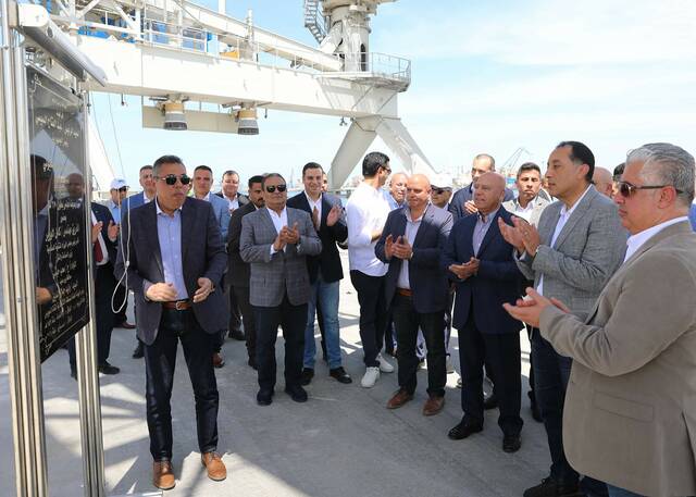 افتتاح رصيف "عباس" المطور بميناء غرب بورسعيد لدعم القدرات التنافسية والتخزينية