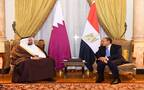 بدر عبد العاطي وزير الخارجية والتعاون الدولي والمصريين بالخارج مع محمد بن عبد العزيز الخليفي وزير الدولة بوزارة الخارجية في قطر