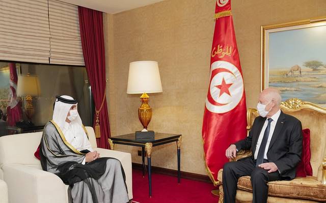 الرئيس التونسي يلتقي رئيس وزراء قطر لبحث العلاقات الثنائية والاستثمار