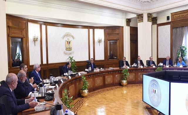 اجتماع مصطفى مدبولي رئيس مجلس الوزراء المصري بأعضاء المجلس التصديري