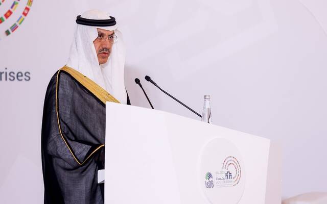 رئيس البنك الإسلامي للتنمية، محمد الجاسر، خلال كلمته في الاجتماعات السنوية للمجموعة