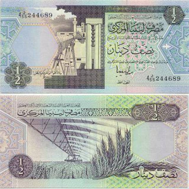 Libyan dinar up against Sterling, USD