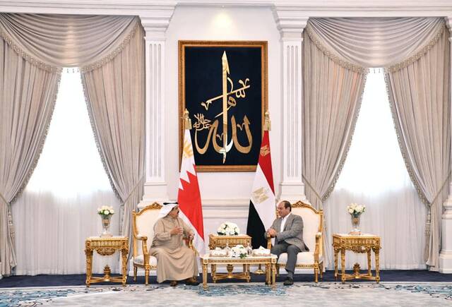 السيسي وعاهل البحرين يبحثان بمدينة العلمين تعزيز التعاون على مختلف الأصعدة