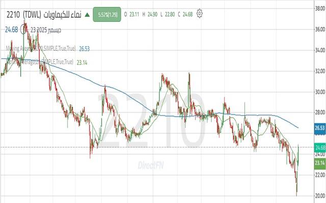 حركة سهم نماء للكيماويات