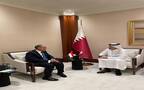 بدر عبد العاطي وزير الخارجية والهجرة وشئون المصريين بالخارج والشيخ محمد بن عبد الرحمن آل ثاني رئيس مجلس الوزراء وزير الخارجية بدولة قطر