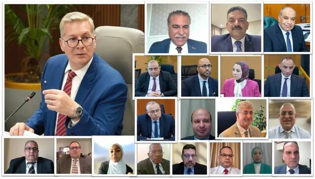 جانب من الاجتماع عن بعد