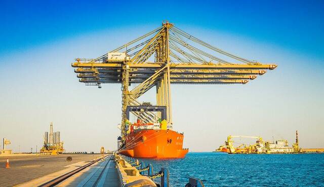 "موانئ دبي العالمية" تتسلم رافعة متنقلة جديدة في ميناء السخنة المصري