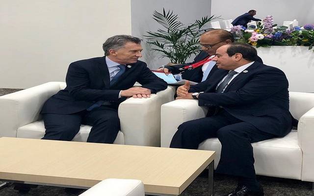 السيسي يبحث مع رئيس الأرجنتين سبل دفع حركة التبادل التجاري
