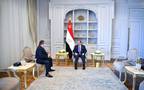 Part of the meeting held between Egypt’s President and Hassan Abdalla earlier today.
