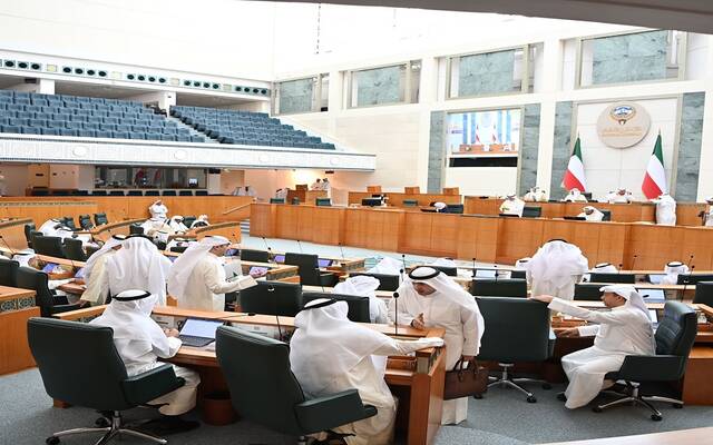 خلال جلسة مجلس الامة الكويتي اليوم